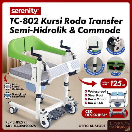 Serenity TC-802 Transfer Chair & Commode Green