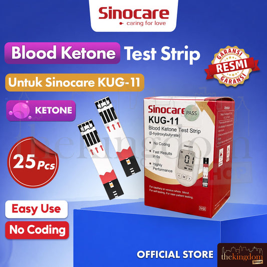 Sinocare KUG-11 Ketone Strip /25 Keton Refill Isi 25