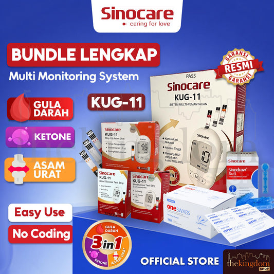 Sinocare KUG-11 3in1 Multi Monitoring System Bundle Lengkap