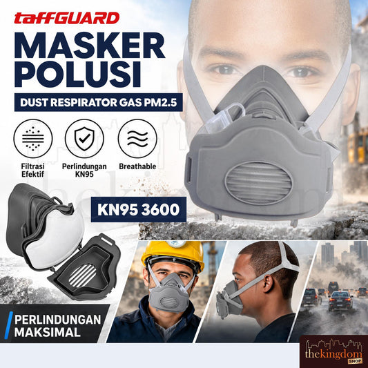 Taffguard KN95 3600 Masker Polusi Anti Debu Dust Respirator Gas PM2.5