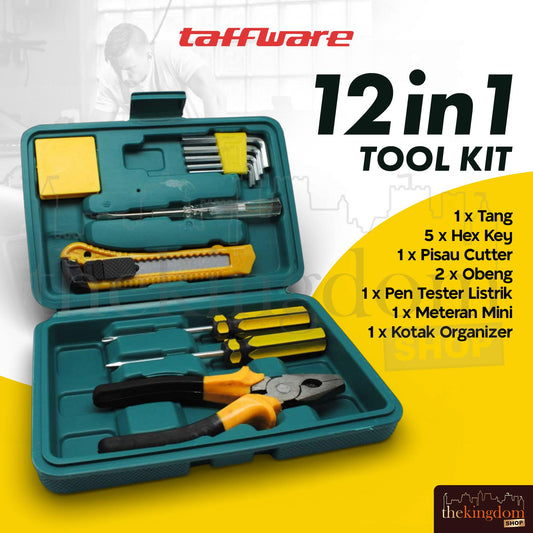 Taffware KS-011 12in1 Tool Kit Set Perkakas