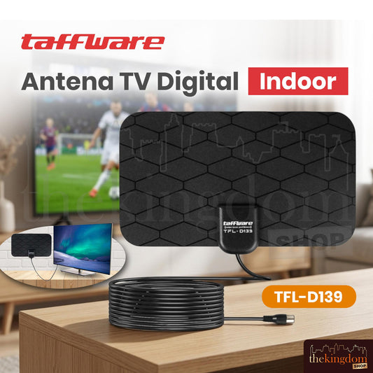 Taffware TFL-D139 Antena TV Digital DVB-T2 25dB Grid Pattern Black