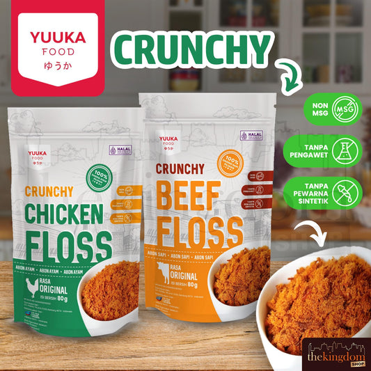 Yuuka Food Crunchy Chicken and Beef Floss 80g Original
