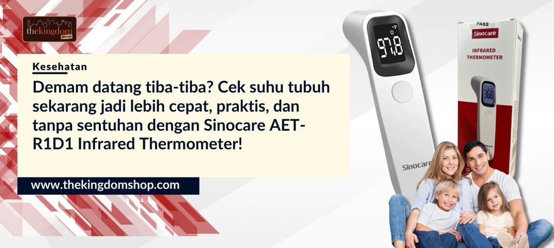 Sinocare AET-R1D1 Infrared Thermometer Forehead — Solusi Praktis Cek Suhu Tubuh Cepat & Akurat di Rumah