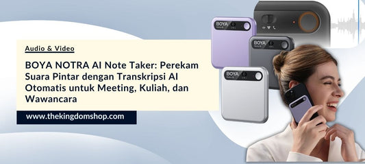 BOYA NOTRA AI Note Taker: Perekam Suara Pintar dengan Transkripsi AI Otomatis untuk Meeting, Kuliah, dan Wawancara