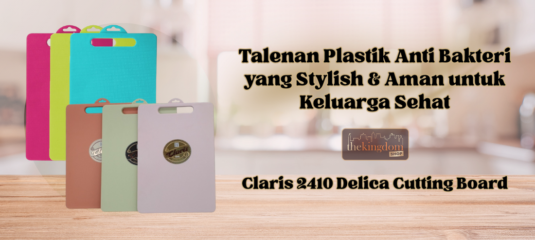 Claris 2410 Delica Cutting Board Talenan Plastik Anti Bakteri yang Stylish & Aman untuk Keluarga Sehat