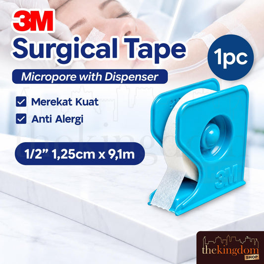 3M Micropore Surgical Tape 1/2" 1,25cm x 9,1m With Dispenser /1