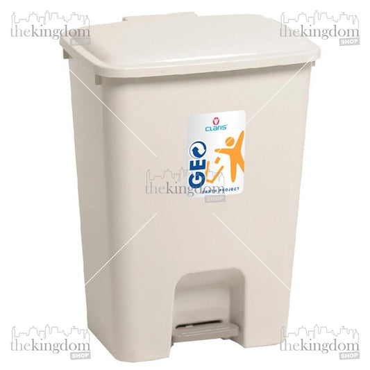 Claris 1157 Geo Enzo Dustbin 34L Cream