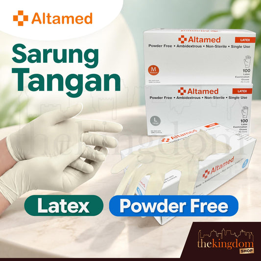 Altamed Latex Gloves PF (Powder Free) /100