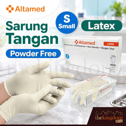 Altamed Latex Gloves PF (Powder Free) /100