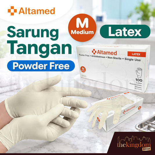 Altamed Latex Gloves PF (Powder Free) /100