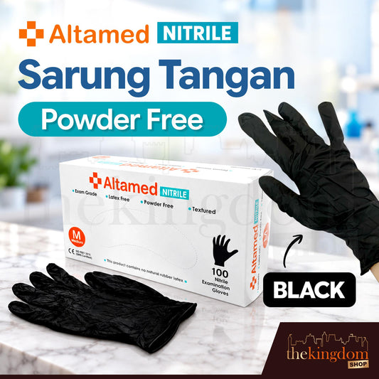 Altamed Nitrile Gloves PF (Powder Free) Black /100