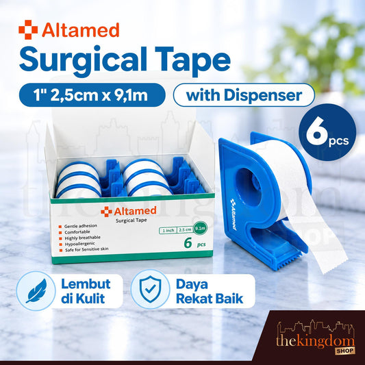 Altamed Surgical Tape 1" 2,5cm x 9,2m w/ Dispenser /6