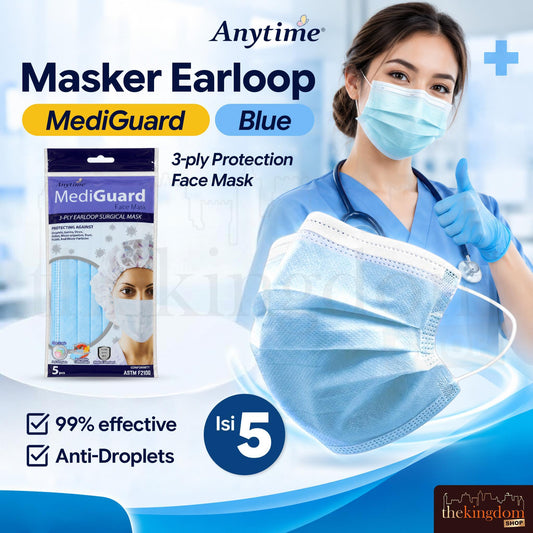Anytime 3ply Earloop MediGuard Blue /5