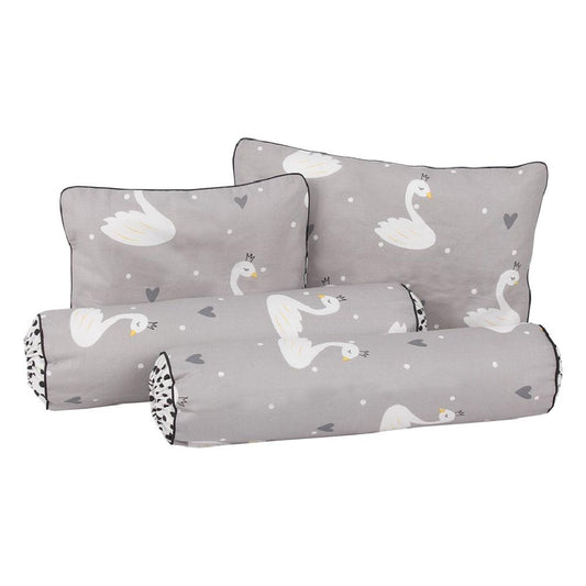 Aurora Baby Pillow Bolster Set Gray Zigzag