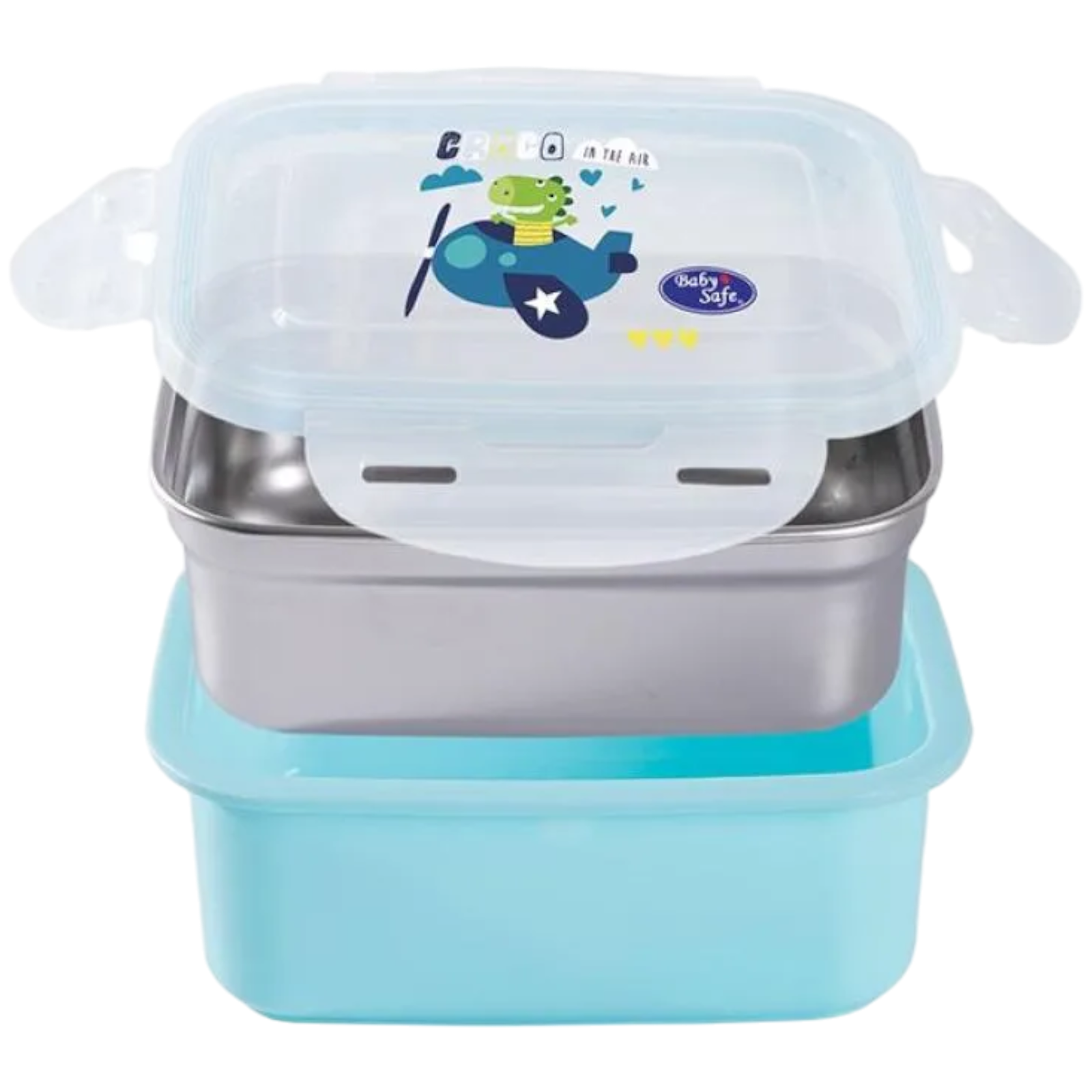 Baby Safe SS009 Square Lunch Box 360ml - The Kingdom Shop