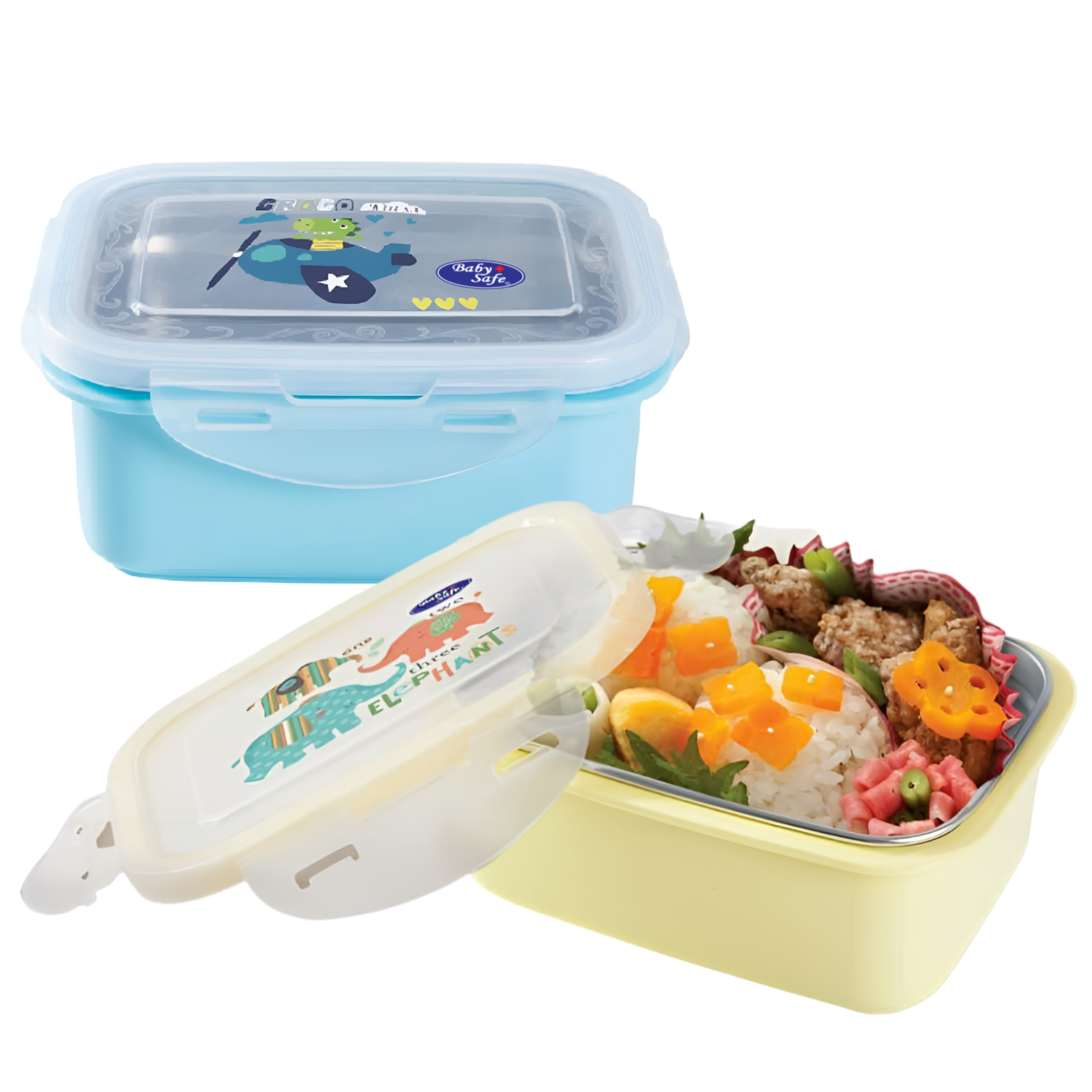 Baby Safe SS009 Square Lunch Box 360ml - The Kingdom Shop