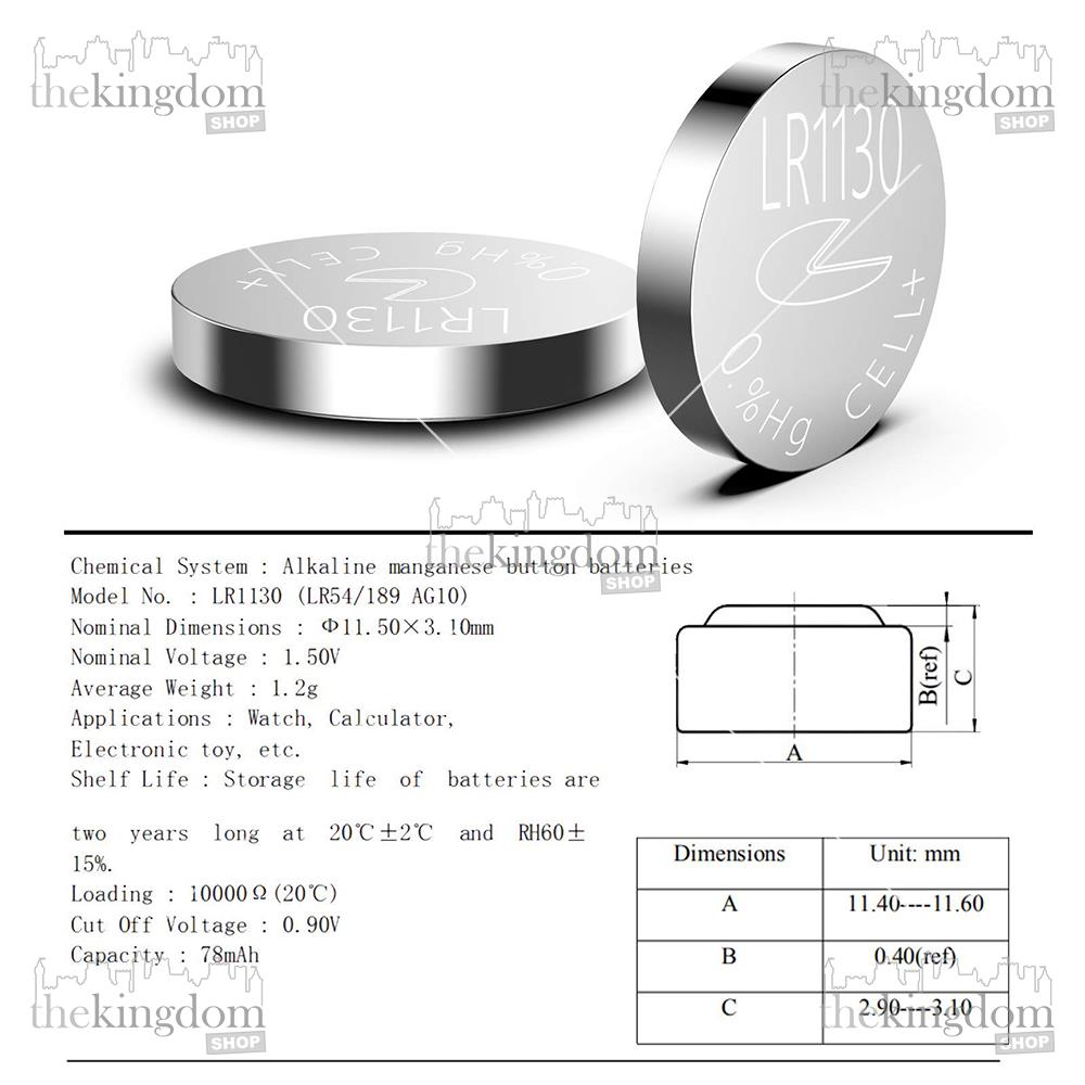 Baterai LR1130/AG10 /1 - The Kingdom Shop