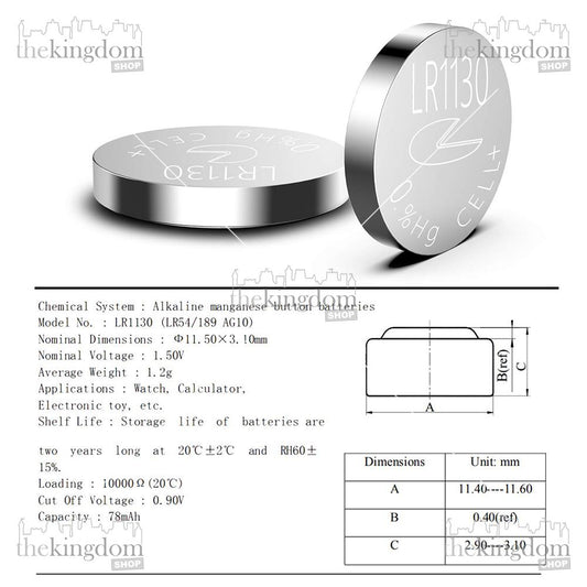 Baterai LR1130/AG10 /1 - The Kingdom Shop