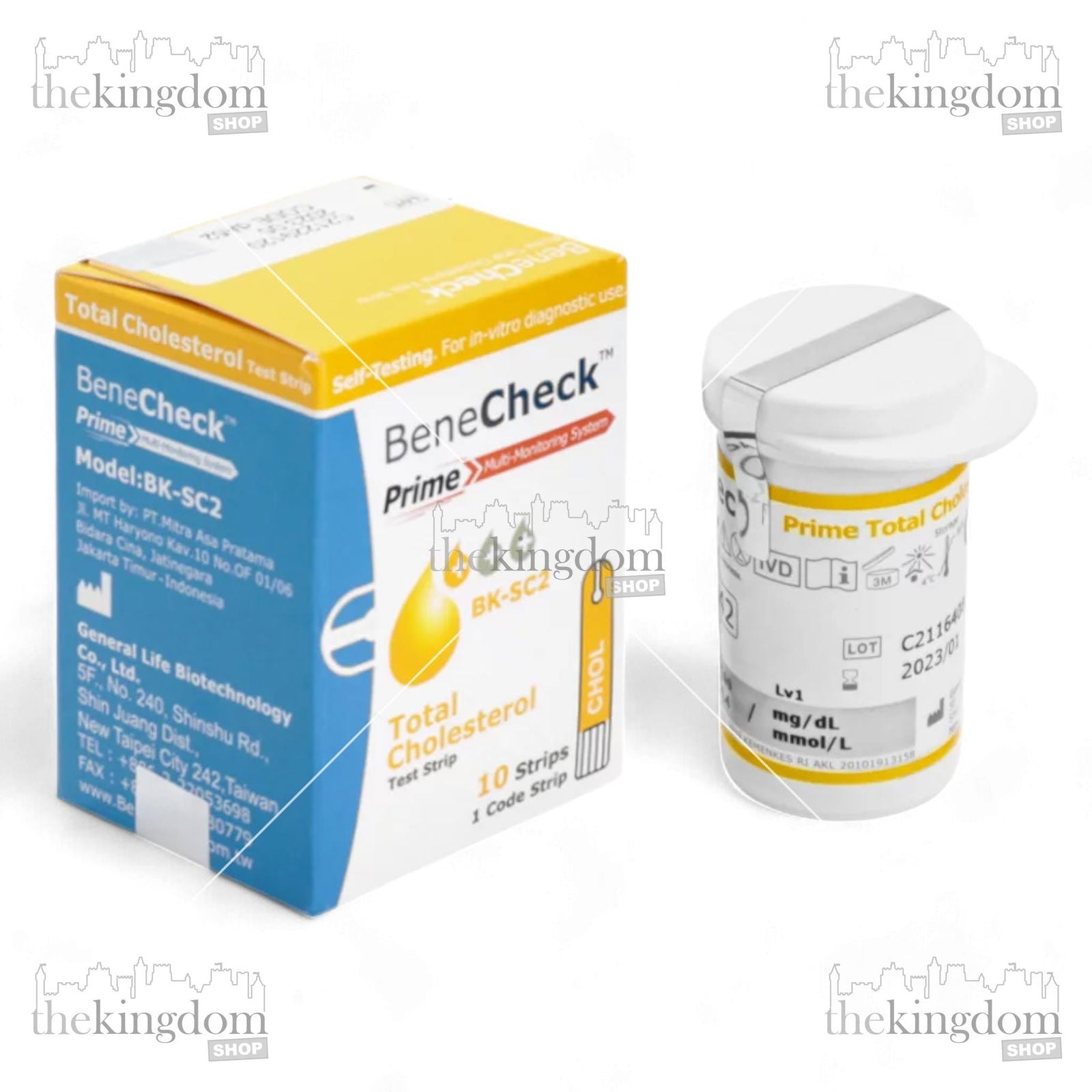 BeneCheck Prime BK-SC2 Total Cholesterol Strip /10 - The Kingdom Shop