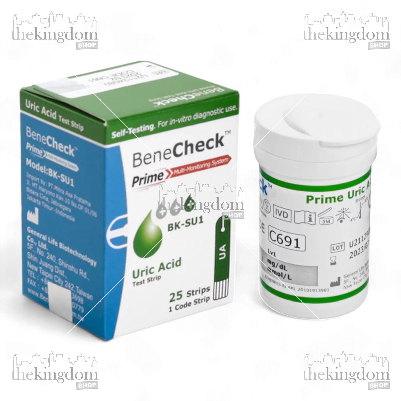 BeneCheck Prime BK-SU1 Uric Acid Strip /25 - The Kingdom Shop