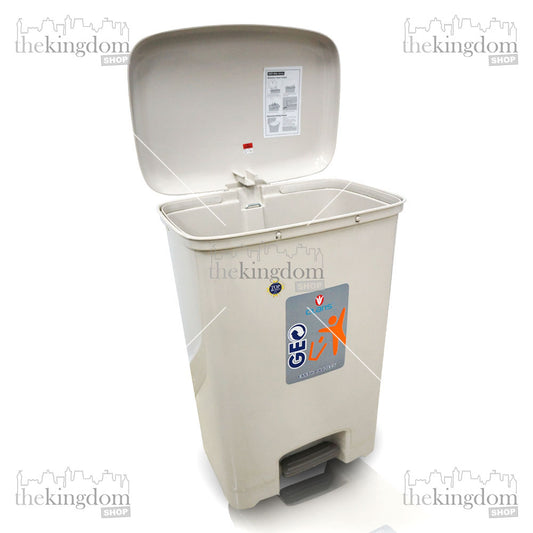 Claris 1159 Geo Enzo Dustbin 34L Cream