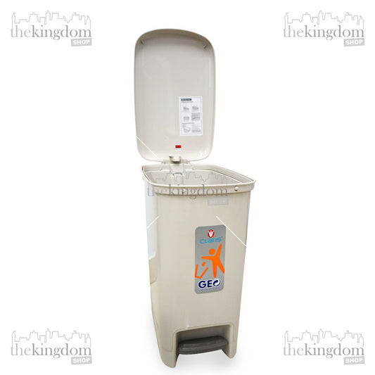 Claris 1162 Geo Enzo Dustbin 20L Cream