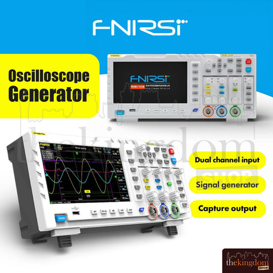 Fnirsi 1014D Digital Oscilloscope 2in1 Dual Channel 100MHz 1GSa/s 7inch White