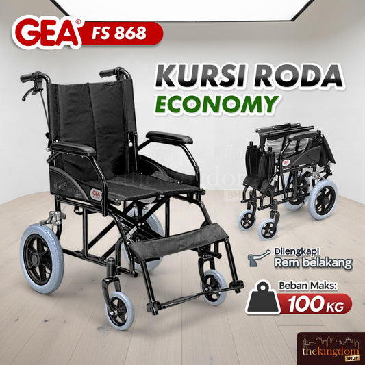 GEA FS 868 Wheelchair Economy Small Wheel Black