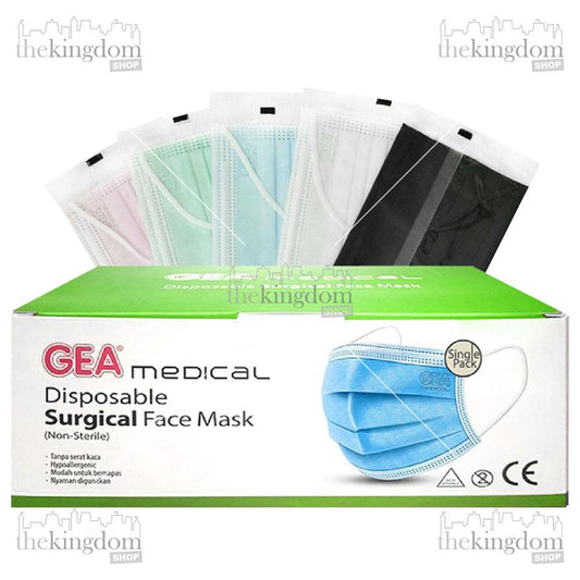 GEA Mask 3ply Earloop Single Pack /50