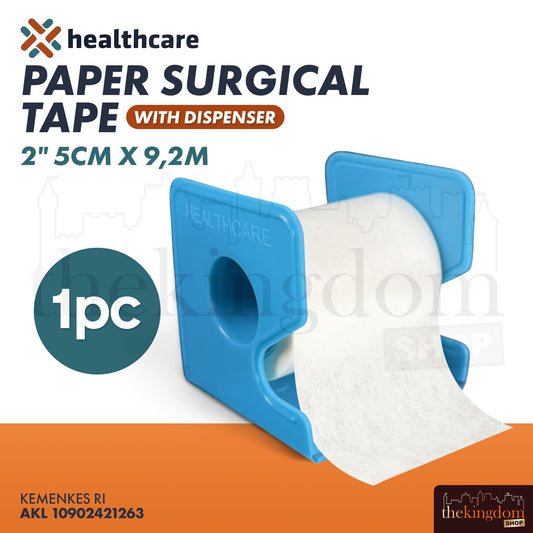 Healthcare Paper Surgical Tape 2" 5cm x 9,2m with Dispenser