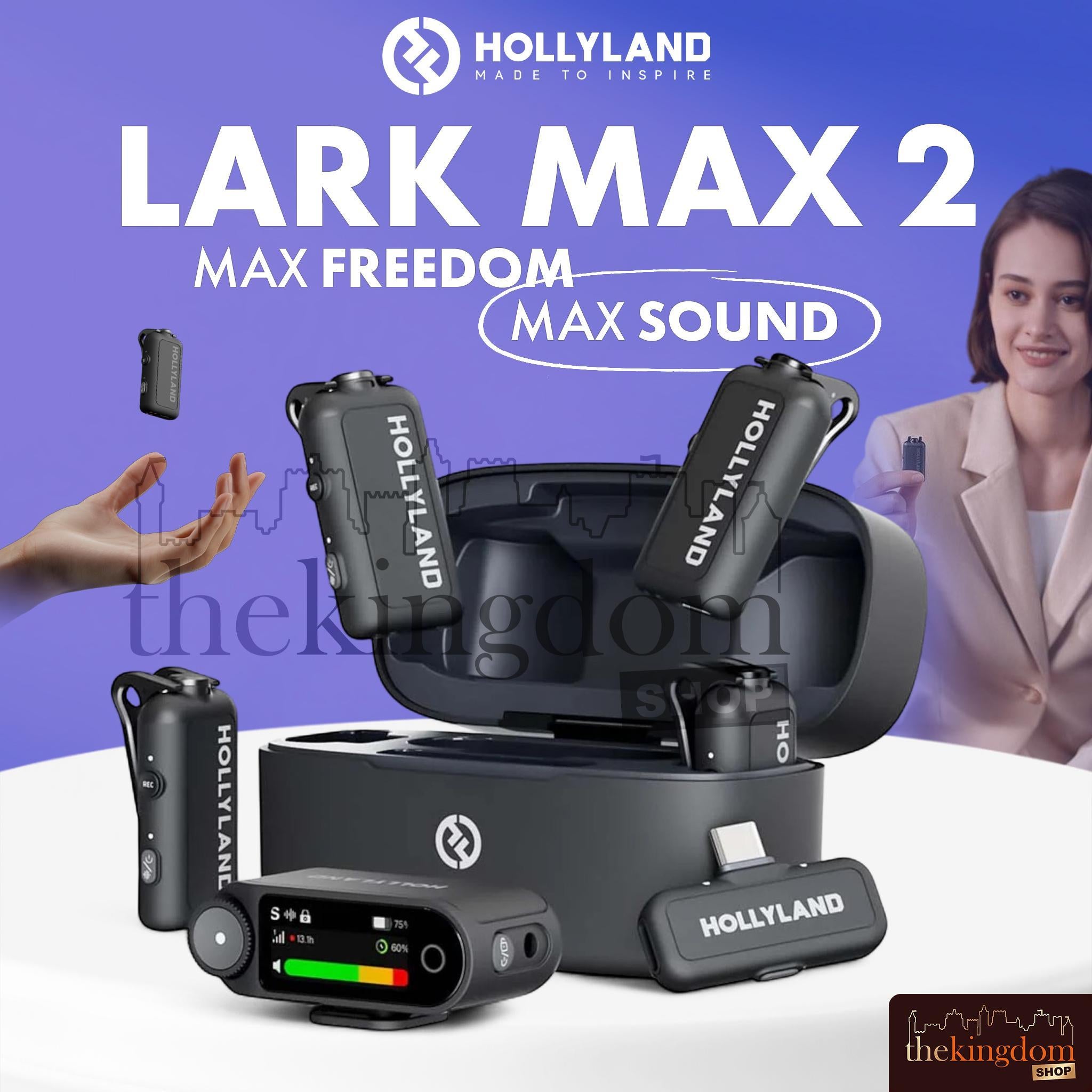 Hollyland Lark Max 2 Ultimate Combo – Wireless Lav System With OWS