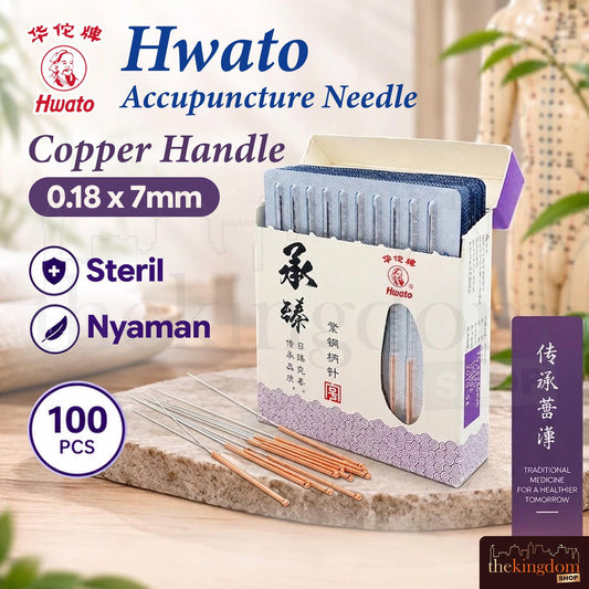 Hwato Accupuncture needle 0.18 x 7mm Copper Handle /100
