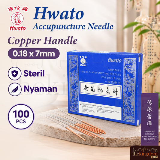 Hwato Accupuncture needle 0.18 x 7mm Copper Handle /100
