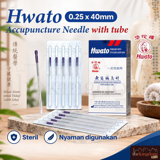 Hwato Accupuncture Needle 0.25 x 25mm & 0.25 x 40mm w/ Tube /100