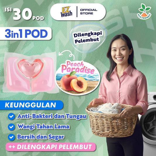EZWash Laundry Pod 3in1 Chamber Peach Paradise /30
