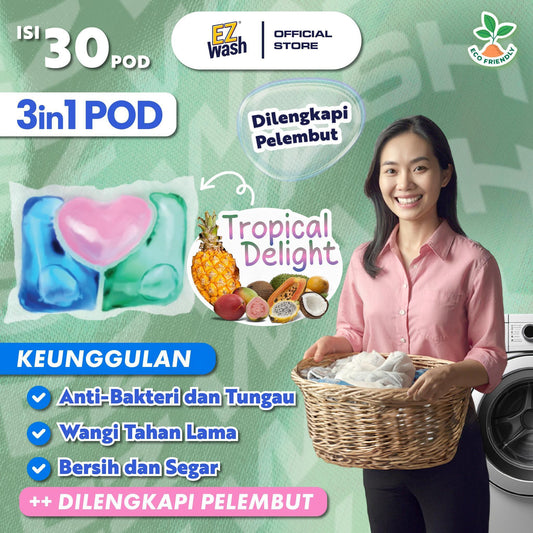 EZWash Laundry Pod 3in1 Chamber Tropical Delight /30