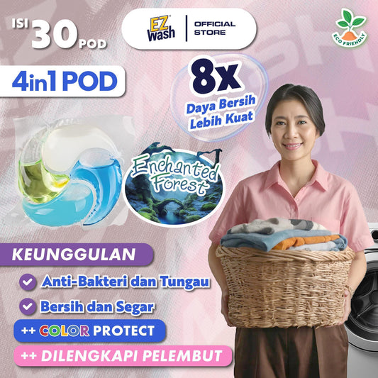 EZWash Laundry Pod 4in1 Chamber Enchanted Forest /30
