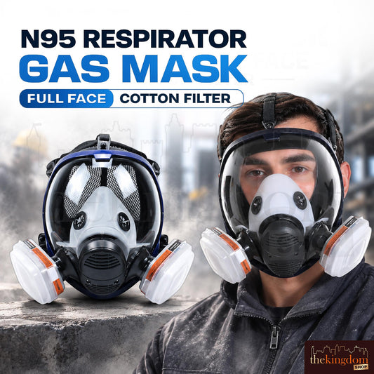 Masker N95 6800 Respirator Gas Mask Full Face Cotton Filter