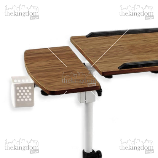 Rotatable Folding Laptop Table Standing Desk Brown