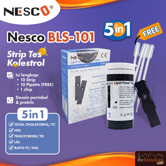 Nesco BLS-101 5in1 Lipid Panel Test Cartridges /10