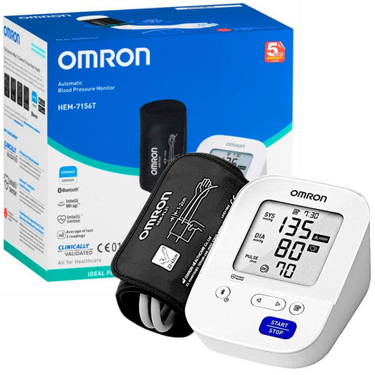 Omron HEM-7156T Blood Pressure Monitor (Bluetooth, Without Adapter)