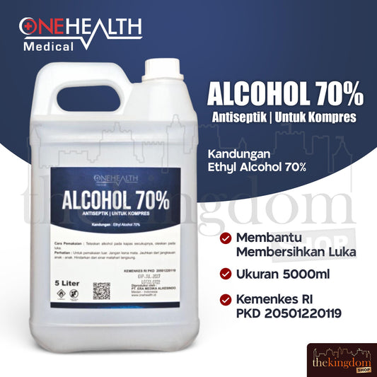 Onehealth Alcohol 70% Antiseptik 5 Liter