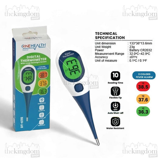 Onehealth DT-K111i Digital Thermometer with Large Backlight Screen