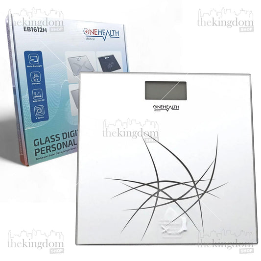 Onehealth EB1612H Glass Digital Personal Scale Silver