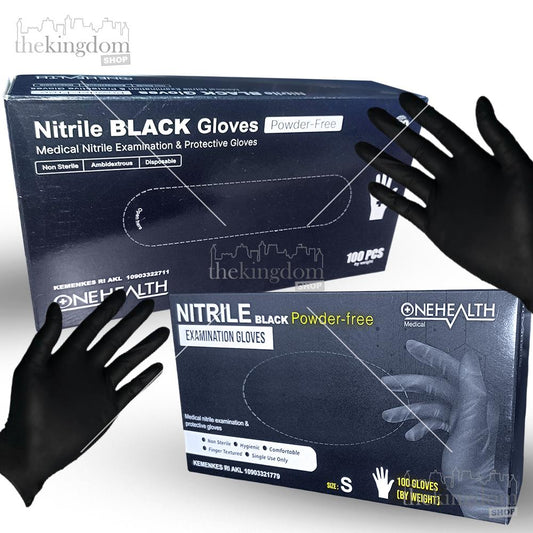 Onehealth Nitrile Gloves PF (Powder Free) Black /100