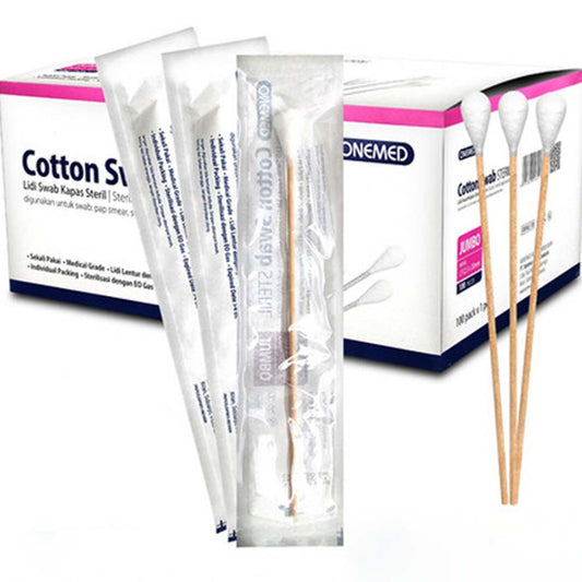 Onemed Cotton Swab Steril Jumbo /100