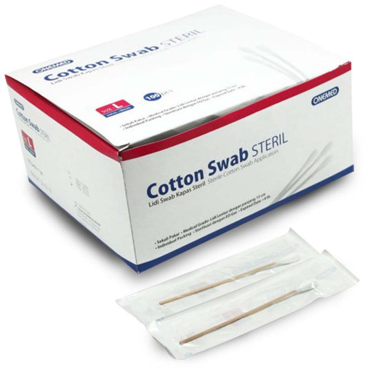 Onemed Cotton Swab Steril L (Large) /100