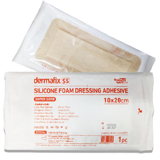 Onemed Dermafix SS 10x20cm Silicone Foam Adhesive