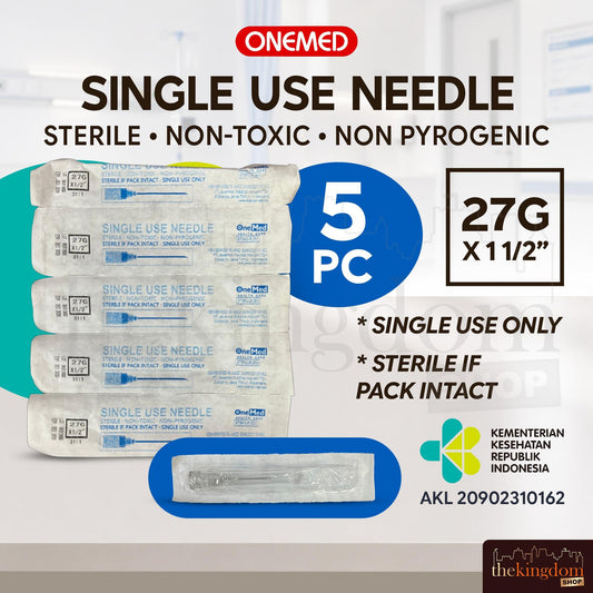 Onemed Disposable Needle 27G x 1/2" /5 #PACK
